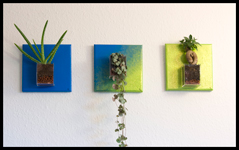 


Triptyque dégradé bleu-vert irisé